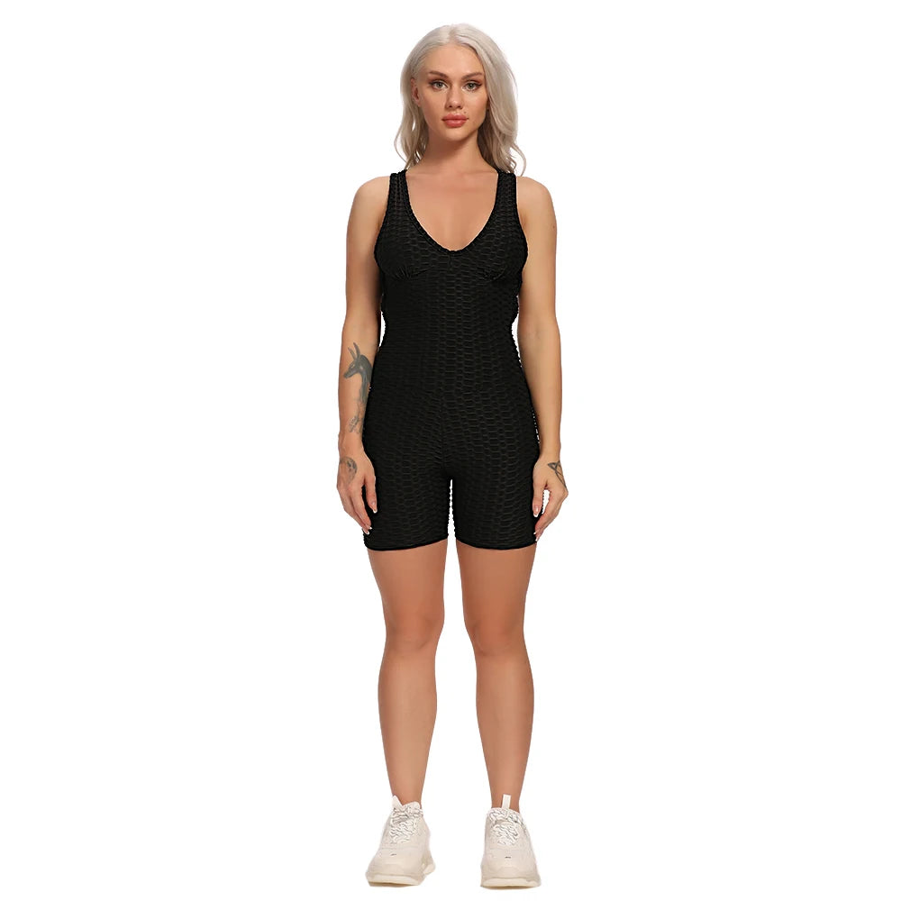 Sleeveless Fitness Yoga Set - Black