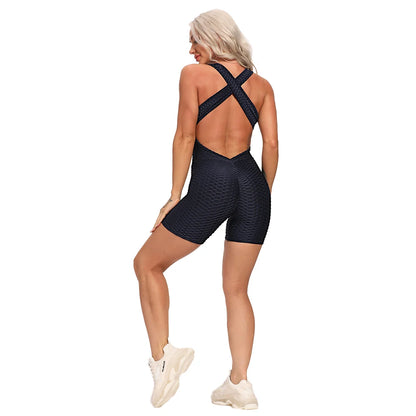 Sleeveless Fitness Yoga Set - Dark Blue