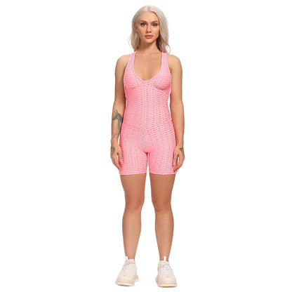 Sleeveless Fitness Yoga Set - Pink