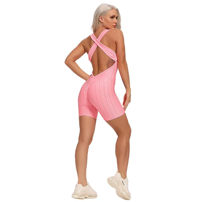 Sleeveless Fitness Yoga Set - Pink