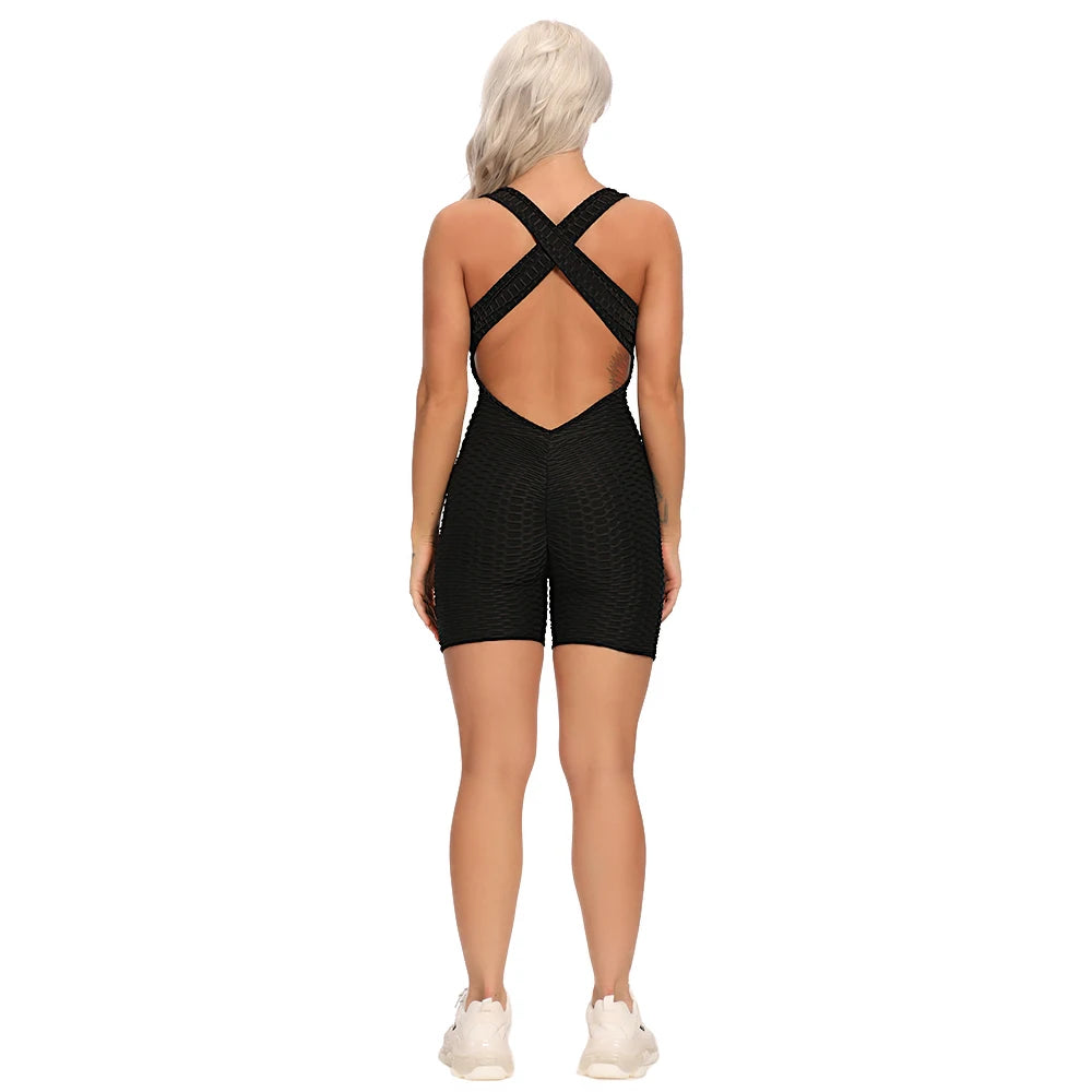 Sleeveless Fitness Yoga Set - Black