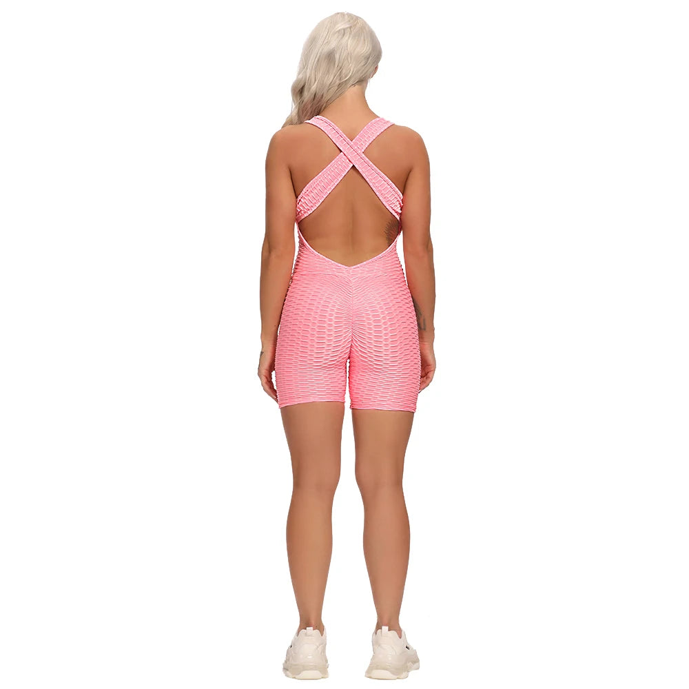 Sleeveless Fitness Yoga Set - Pink