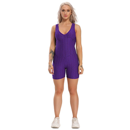 Sleeveless Fitness Yoga Set - Purple