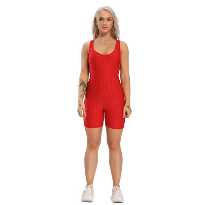 Sleeveless Fitness Yoga Set - Red