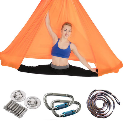 Full Set Elastic Aerial Yoga Hammock