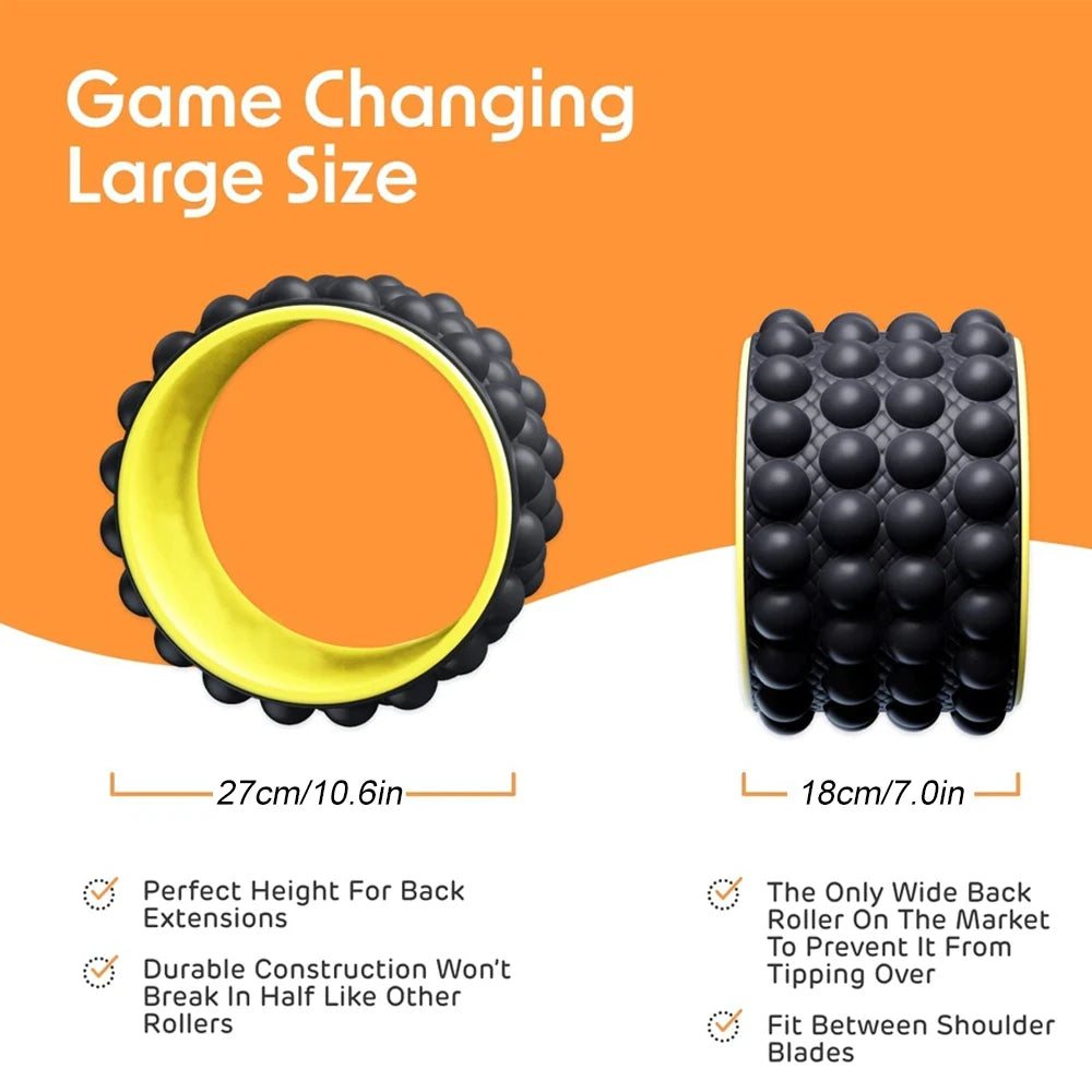 Yoga Wheel Foam Roller - Black