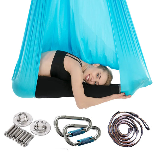 Full Set Elastic Aerial Yoga Hammock