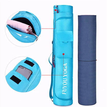 Pocket Knapsack Yoga Mat Bag - Blue