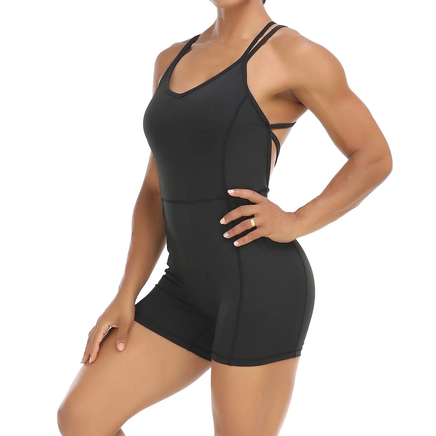 Beauty Back Women Yoga Set - Black